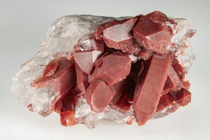Natural Red Quartz Crystal Cluster - Morocco #199101